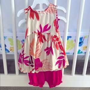 Carter's Pink and Orange Floral Dress Set